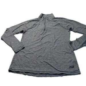 Skechers Women Gray Long Sleeve  Fleece Sz  M